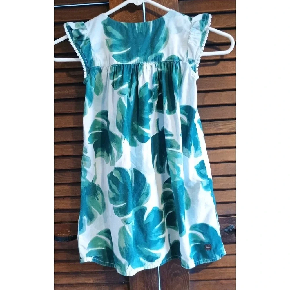 Tea Collection Girls Tropical Floral Sun Dress Size‎ 5 Flutter Sleeves